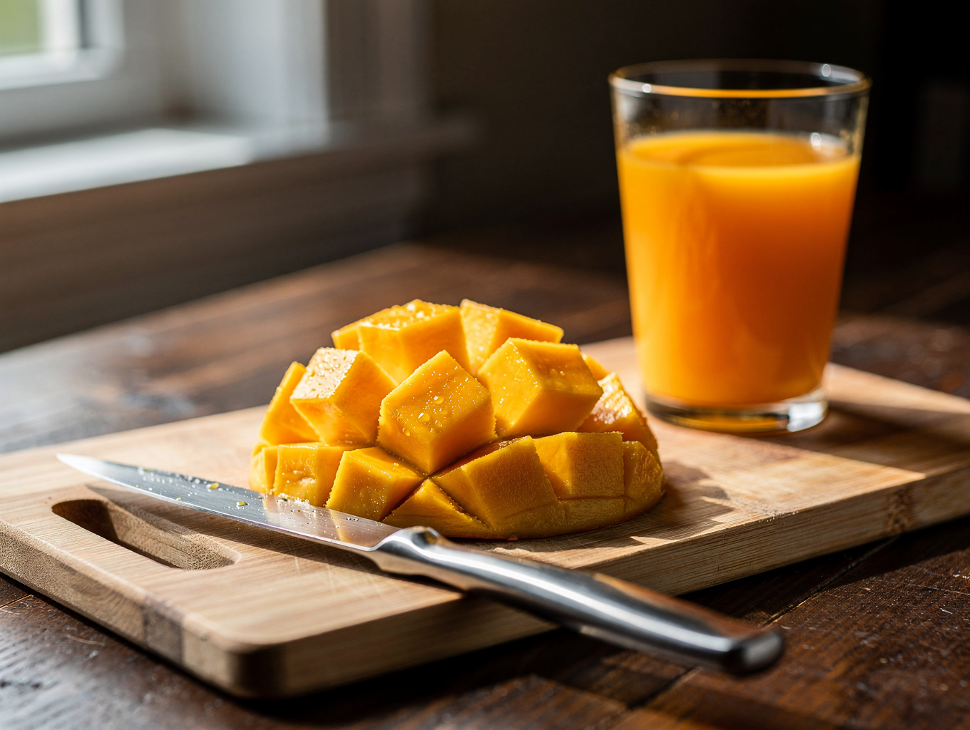 Fresh Mango Agua Fresca - Before